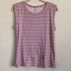 Gap Pink Print Muscle Tank Top